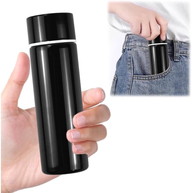 150 ml miniature thermos bottle - Mini stainless steel thermos bottle - Sealed travel bottle - Portable coffee mug - Mini flask - Thermos bottle for ice-cold drinks - Black