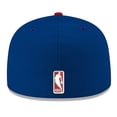 thumbnail image 4 of Men's New Era Blue Detroit Pistons Official Team Color 2Tone 59FIFTY Fitted Hat, 4 of 5