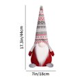 thumbnail image 3 of Naittoop Christmas Decoration Sitting Plush Faceless Doll With Decorative Patterned Knitted Hat Rudolph Doll Window Display 1pcs, 3 of 6