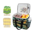 thumbnail image 2 of FORMRS Insulated Cooler Bag 24 Cans Capacity Soft Leakproof Lunch Box with Side Pockets, Floral Black Cats Pattern, 2 of 7