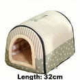 thumbnail image 3 of Tvtnvo Pet Couch Bed Indoor Dog House Pet Houses for Indoor Pets Washable Leather Soft Thick Sponge Raised Bolster Non Slip Bottom Cozy Sofa Bed for Small and Medium Dogs and Pets 17.3in Beige, 3 of 4