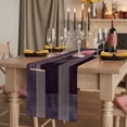 thumbnail image 2 of Purple Line Geometric 120 Inch Table Runner, Circle Abstract Art Farmhouse Dresser Scarf Cotton & Linen Tablerunner for Dining/Kitchen Island/Holiday Party Décor 13" x 120", 2 of 9