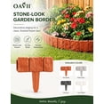 thumbnail image 3 of Imitation Stone Garden Fence, Stone-Look Lawn Edging Border for Flower Beds, Plastic Garden Retaining Edging Fence, Flexible Interlocking Landscape Edging, No Dig Decorative Lawn Border, 3 of 9