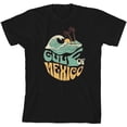 thumbnail image 3 of Gulf of Mexico Wave Text Youth Black Crew Neck Short Sleeve Tee-Medium, 3 of 4