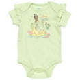 thumbnail image 3 of Disney Princess Tiana Infant Baby Girls Bodysuit Shorts and Headband 3 Piece Outfit Set Green / Khaki 24 Months, 3 of 5