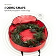thumbnail image 3 of Premium Christmas Wreath Storage Bag 24” - Dual-Zippered Storage Container & Durable Handles, Protect Artificial Wreaths - Holiday Xmas Bag Made of Tear-Proof 600D Oxford - 5-Year Warranty, 3 of 6