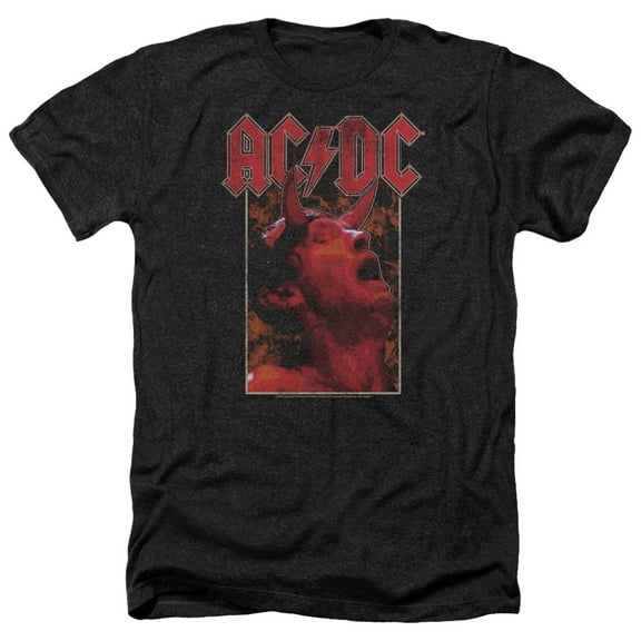 ACDC Horns Officially Licensed Heather Adult T Shirt