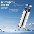 thumbnail image 6 of Stainless Steel Countertop Water Filter, 2.25 Gallon Gravity-Fed System with Dual Carbon Filters, Removes Lead&Chlorine for Home, RV, Camping Use, 6 of 12