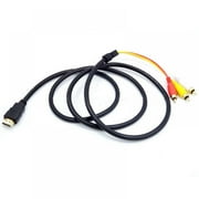 HDMI to RCA Cable HDMI Male to 3 RCA AV Cable Cord Adapter Transmitter for HDTV DVD HD 1080P 5Ft 1.5M
