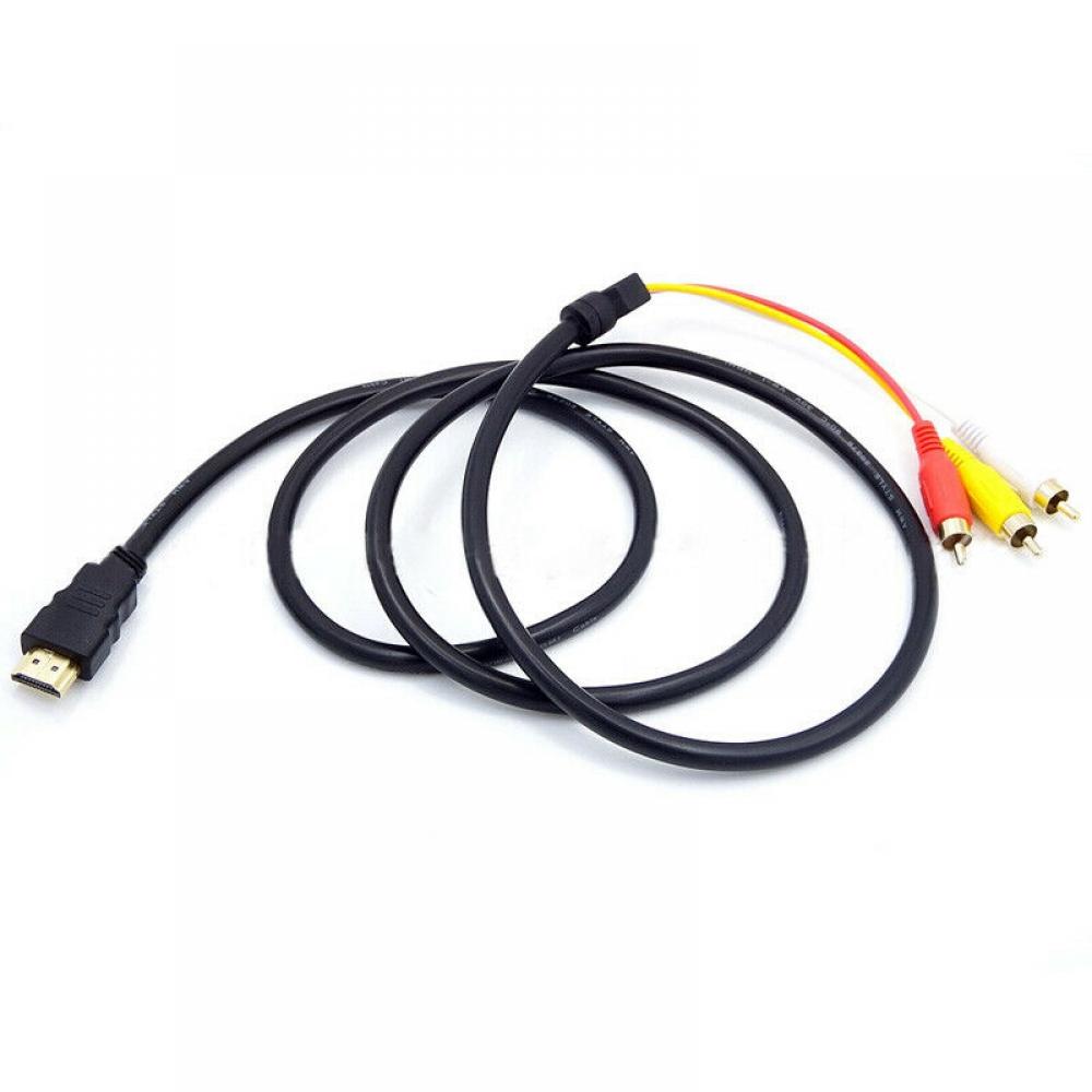 Prettyui Audio Video Rca Cable-Game Console Component Accessories Connection Av Cable Suitable For Ps1 Ps2 Ps3 Game Console 2.5m 5.08 Cm - image 5 of 6