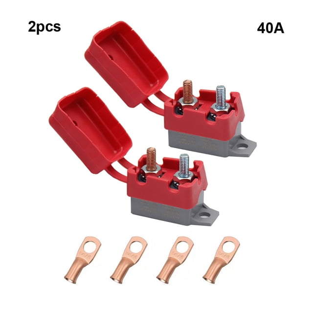 Becaristey 2pieces pour Voiture Bateau RV Réinitialisation Automatique Circuit Réinitialisation Automatique Disjoncteur Durable 40A