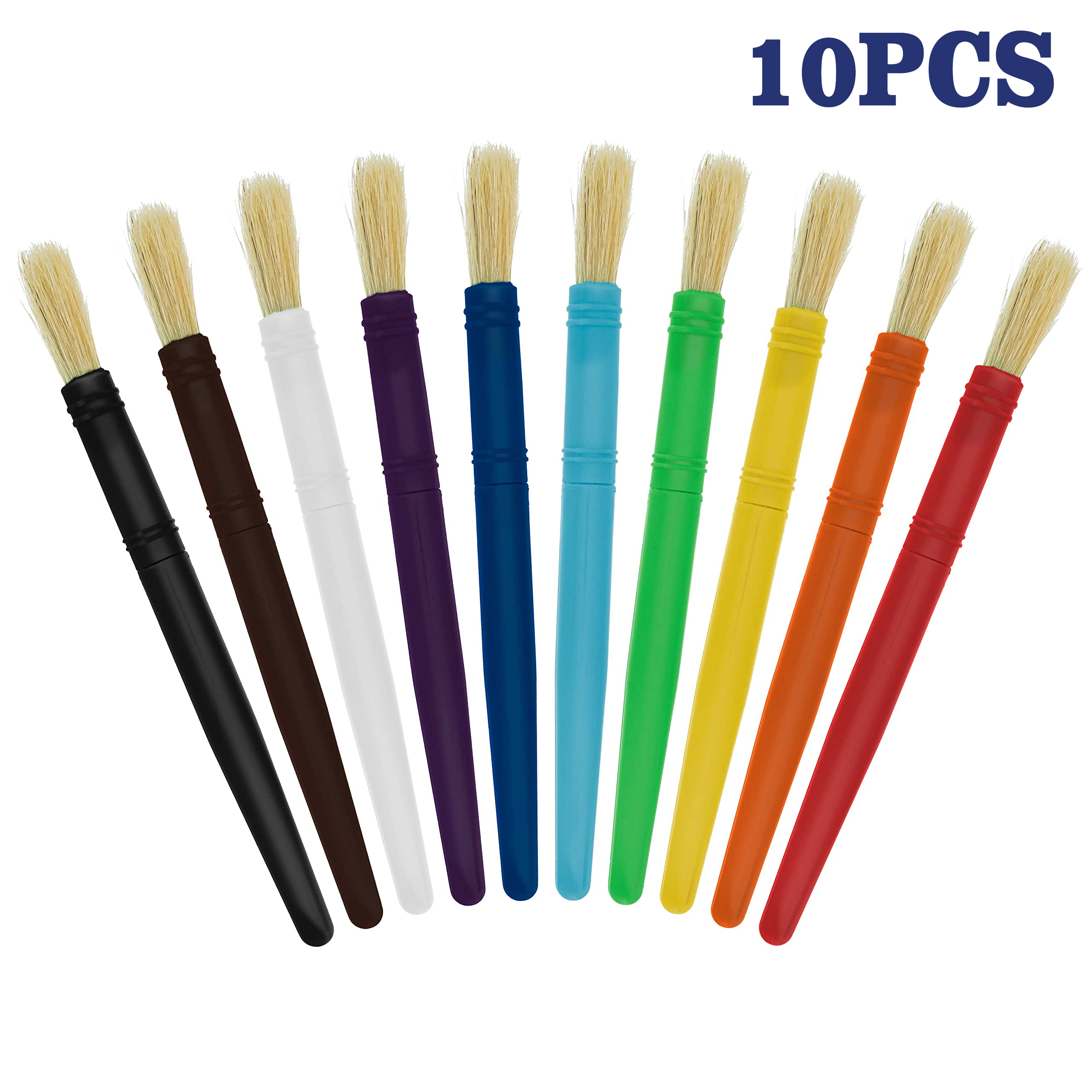 FAIRLUX 10 PCS Large Round Children's Art Paint Brushest Craft Paint