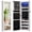 01:White, variant on Skyhill Mirror Jewelry Cabinet,40in Jewelry Armoire Organizer ,Door or Wall Mounted,6 LED Lights(White)