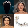 thumbnail image 2 of ZPAQI Bridal Headbands Rhinestones Wedding Headpieces Handmade Fashion Headwear, 2 of 20