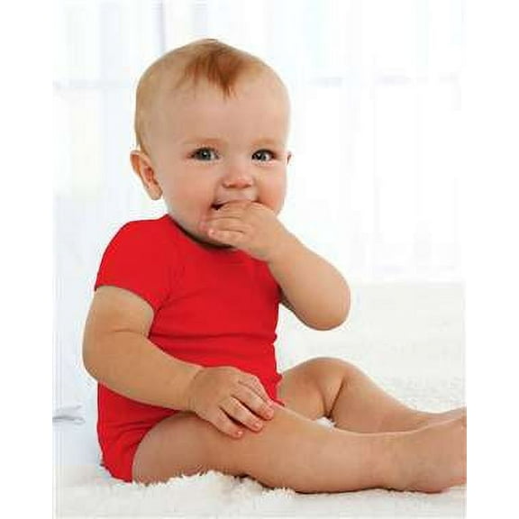 Boxercraft BK01 Bkids Baby Bodysuit-Red-0-3 months