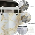 thumbnail image 5 of Baocicoo Gold Ink White Marble Shower Curtain Modern Abstract Shower Curtain for Bathroom Luxury Texture Bathroom Decorations Hostel Bathtub Waterproof Polyester Shower Curtain with Hooks 36x72 Inches, 5 of 6
