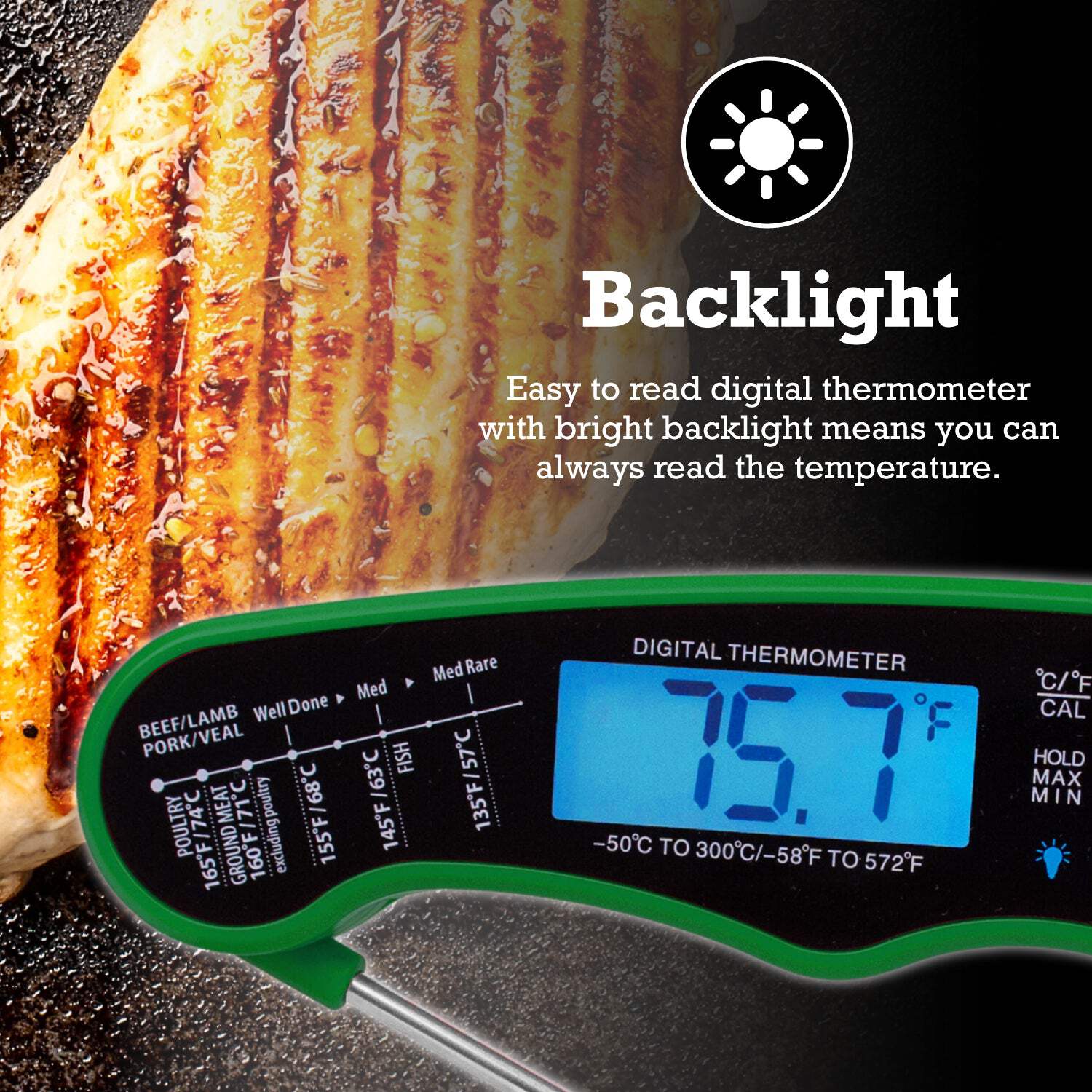 TwinTech Digital Meat Thermometer with Foldable Probe photo 6