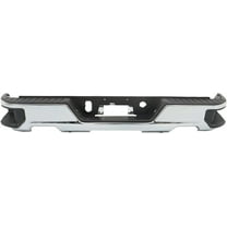 munirater Rear Step Bumper Assembly Chrome Replacement for Chevy Silverado GMC Sierra 1500 2019-2023 without Park Assist Sensor Holes with Dual Exhaust GM1103218