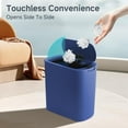 thumbnail image 2 of 5 Gallon Motion Senor Bathroom Trash Can with Lid, Automatic Garbage Can Touchless, Smart Plastic Waste Basket for Narrow Spaces, Bathroom, Office, Bedroom, Living Room (Blue), 2 of 13