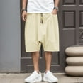thumbnail image 2 of B91xZ Mens Shorts Quick Dry Lightweight Gym Shorts with Zip Pockets,Beige M, 2 of 5
