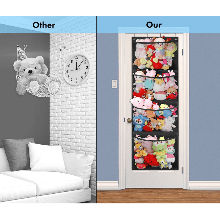 Stuffed Animal Storage,Over The Door Organizer for Filling Stuff , Portable Hanging Stuffed Animal Storage ,Durable Stuffed Animal Net or Hammock,Easy