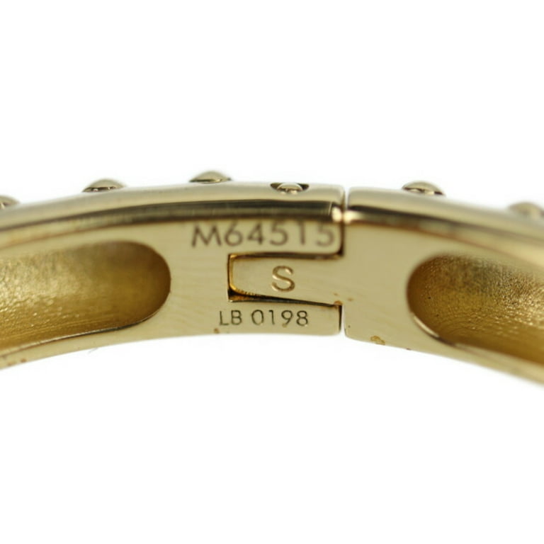Authenticated Used LOUIS VUITTON Louis Vuitton Brasserie Must-Have Bracelet  M64515 Notation Size S Metal Gold Bangle 