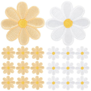  Honbay 30PCS Daisy Flower Iron On Patches Sew On Patches  Delicate Embroidered Appliques for Clothes Decoration and DIY Craft  Supplies (5 Size) : Arts, Crafts & Sewing