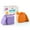 Purple Orange, variant on Omie Dip for OmieBox (2 pack) Leakproof Dip Containers with lids - food safe silicone - 4 ounces (Blue/Lime) by OmieLife