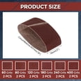 thumbnail image 2 of 12 Pack Sanding Belt, 3 x 18 Inch 60/80/120/180/240/400 Grits Aluminum Oxide Abrasive Sandpaper Suitable for Belt Sander Metal Grinding Wood Working and Weld Rust Removal, 2 of 7