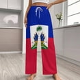 thumbnail image 2 of Haiti Flag Women's Pajamas Pajama Pants Women's Sleepwear Lounge Sleep Bottoms Stretch with Pockets, 2 of 7