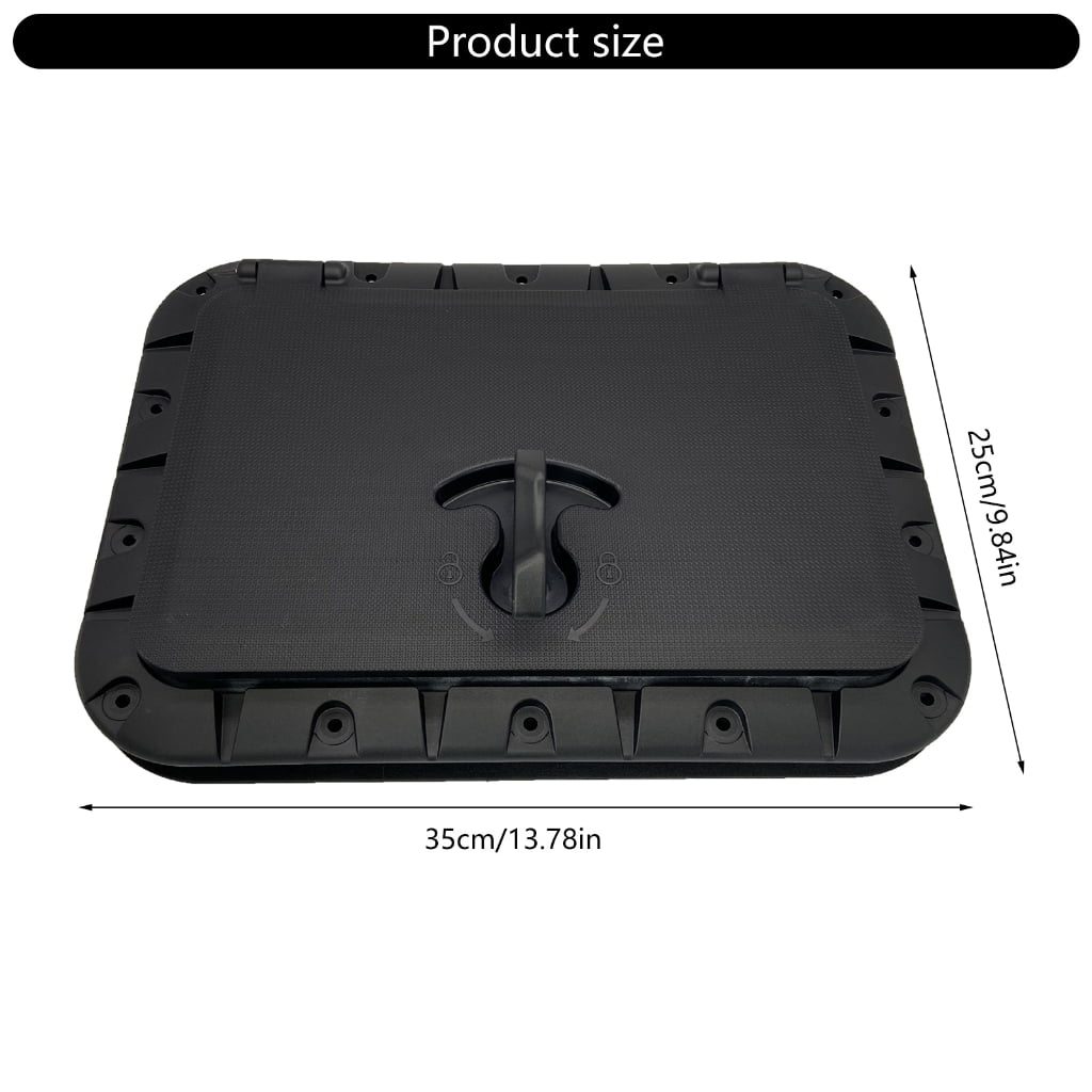 Zeiwohndc Lockable Square Boat Hatches Cover With Ergonomic Handle Kayak Canoe Accessory