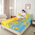 thumbnail image 4 of Castle Fairy Abstract Splash 4 Pieces Queen Sheet Sets,Tie Dye Ultra Soft Flat Sheet,Trippy Watercolor Queen Fitted Sheet,Microfiber Teens Bedroom Decor, 4 of 7