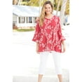 thumbnail image 6 of Catherines Women's Plus Size Petite Embroidered Gauze Tunic, 6 of 6