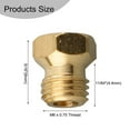 thumbnail image 4 of 5PCS Gas Injectors Burner Gas Conversion Kit Utilizes Natural Gas Nozzle Sizes 0.73, 0.97 Standard M6 X 0.75 Thread, 4 of 9