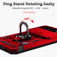 thumbnail image 6 of Allytech Rotatable Kickstand Holder Case for Google Pixel 9 Pro - Military Grade Drop Protection - Slide Camera Cover - Heat Dissipation - Anti-Scratch Stand Case Support Magnetic Car Mount, Red, 6 of 9