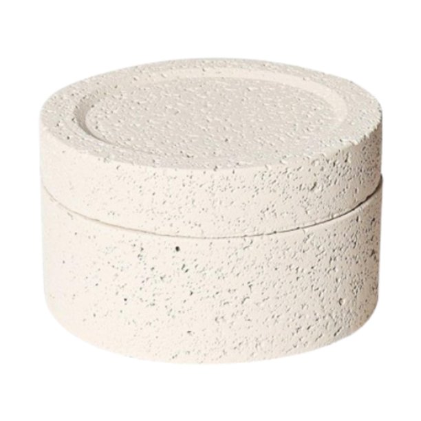 Difusor de fragancia decorativo, vela, tarro, versátil, con tapa, caja para guardar joyas Beige