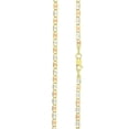 thumbnail image 3 of Decadence Solid 14K Gold Tri Color 2.75mm Diamond Cut Love Star Necklace with Lobster Claw Clasp | 24" Necklace | Italian Gold Necklace | 14K Tricolor Love Star Necklace For Men and Women, 3 of 5