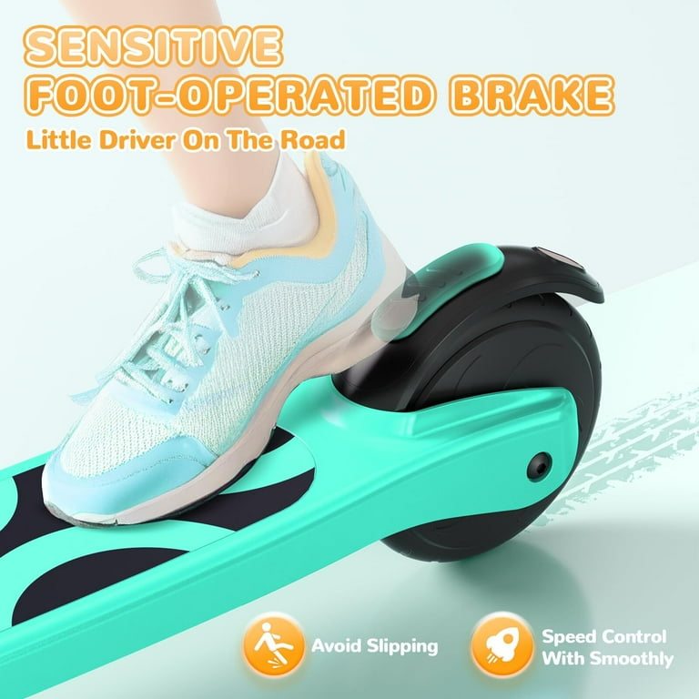 LIEAGLE Kick Scooter For Kids, 3 Wheels Toddlers Scooter With LED Light,Adjustable Height