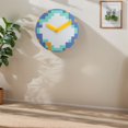 thumbnail image 7 of Pixel Mosaic Wall Clock Retro Pixel Time Clock Modern Wall Art Pixellated Analog Home Decor For Office Living Room, 7 of 7
