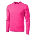 thumbnail image 5 of Mens Long Sleeve PosiCharge Competitor Polyester Tee Shirt Neon Pink S, 5 of 8