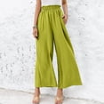 thumbnail image 2 of EDFBUYKRS Female Women Pants Casual Pants for Women Petite Women Wide Leg Pants High Waisted Palazzo Pants Work Long Trousers with Pockets S, 2 of 5