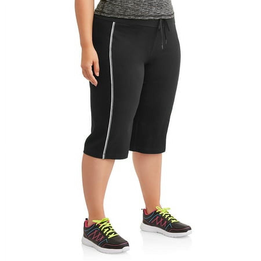 Athletic Works Women's Plus Size Dri More Piped Bermuda Pants