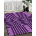 thumbnail image 3 of Ahgly Company Machine Washable Indoor Round Transitional Purple Area Rugs, 5' Round, 3 of 7