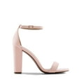 thumbnail image 2 of Women's High Chunky Heel Sandals Ankle Strap Open Toe Platform Pump Sandal Shoes Hi-Chunk Pink/Suede Size 5, 2 of 6
