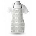 thumbnail image 3 of Abstract Apron Optical Futuristic Pattern Design with Modern and Geometric Elements, Unisex Kitchen Bib Apron with Adjustable Neck for Cooking Baking Gardening, Grey Beige and White, by Ambesonne, 3 of 3
