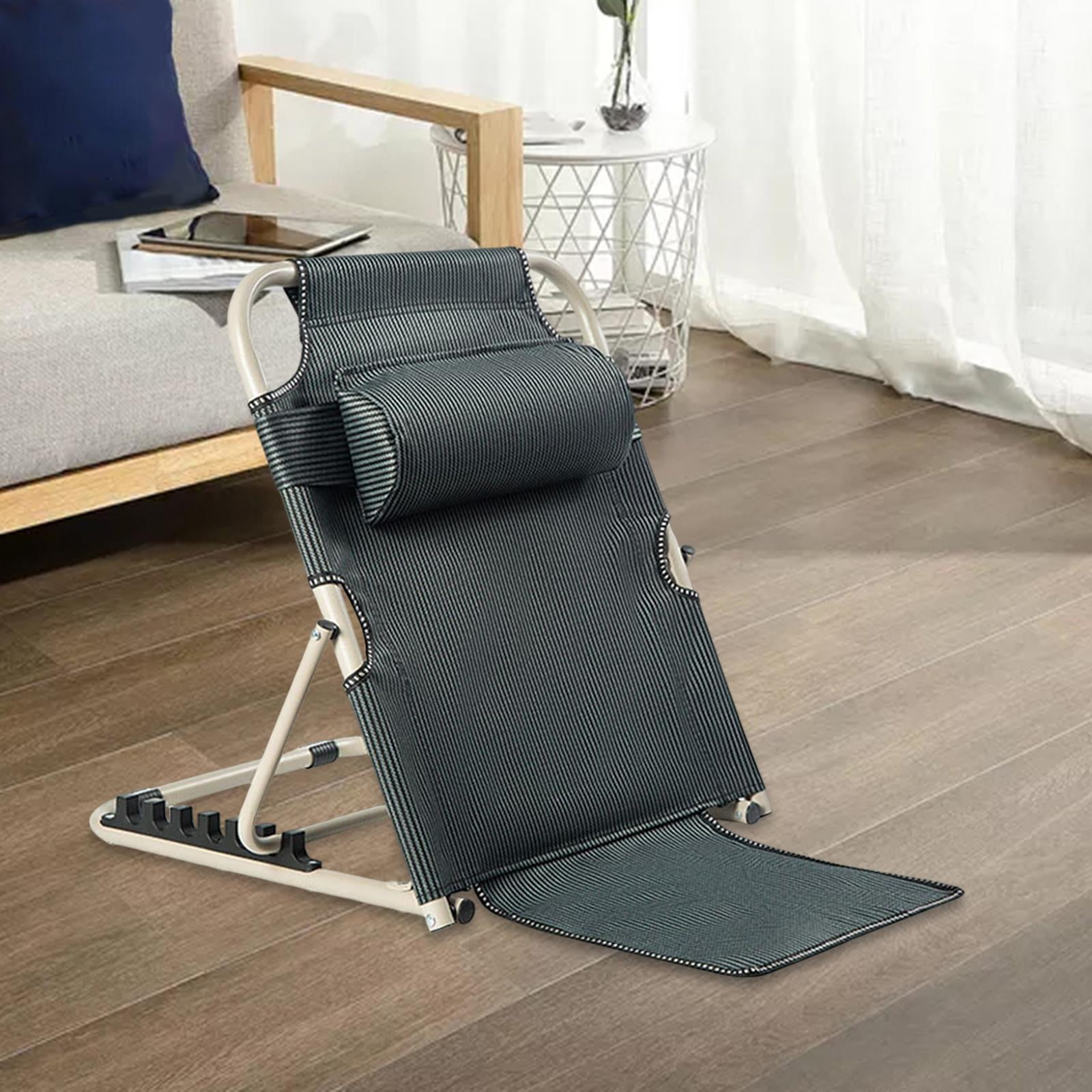 Kelendle Breathable Bed Backrest Adjustable Sit-up Backrest Folding Chair Neck Lumbar Back Support with Head Pillow Free Standing Headrest Backrest