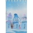thumbnail image 4 of Coolnut Window Curtain Panels Snowmen Standing Snowy Landscape Grommet Top Room Darkening Thermal Insulated Blackout Window Treatment Drapes 2 Panels W55 x L84 In, 4 of 6