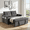Dark Gray, variant on BSHTI Velvet Convertible Loveseat Sofa Bed with Adjustable Backrest and Storage Pockets, 3-in-1 Folding Futon for Living Room Apartment Small Space,Dark Gray