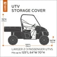 thumbnail image 3 of Classic Accessories QuadGear UTV Storage Cover, Fits UTVs up to 125"L x 64"W x 70"H, x-large, Black, 3 of 8