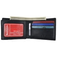 thumbnail image 5 of Mens Genuine Leather Center Flap ID Card Holder Bifold Wallet 52 CF, 5 of 57